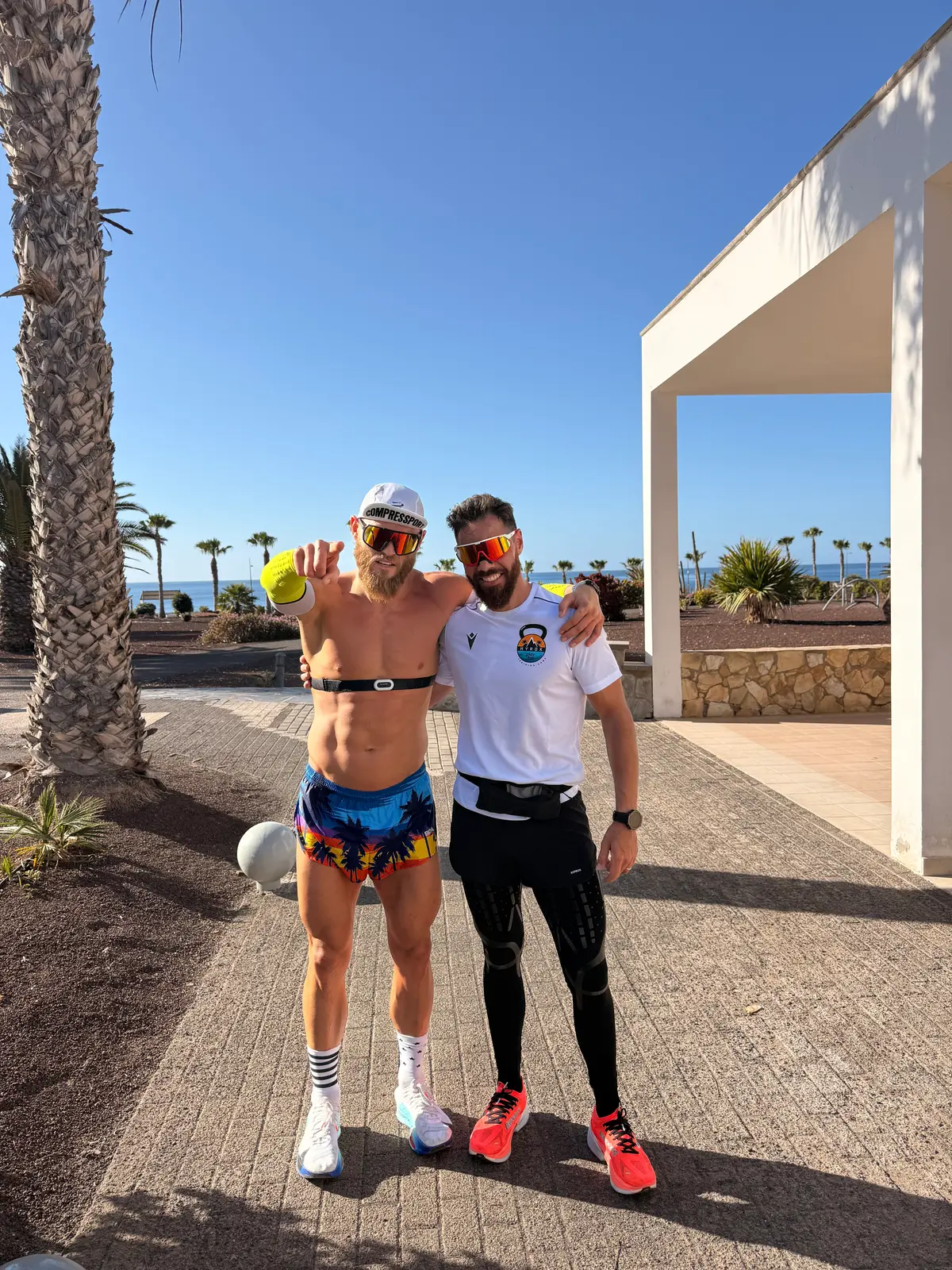 Pat e Hugo Hugemark al training camp HYROX di Fuerteventura
